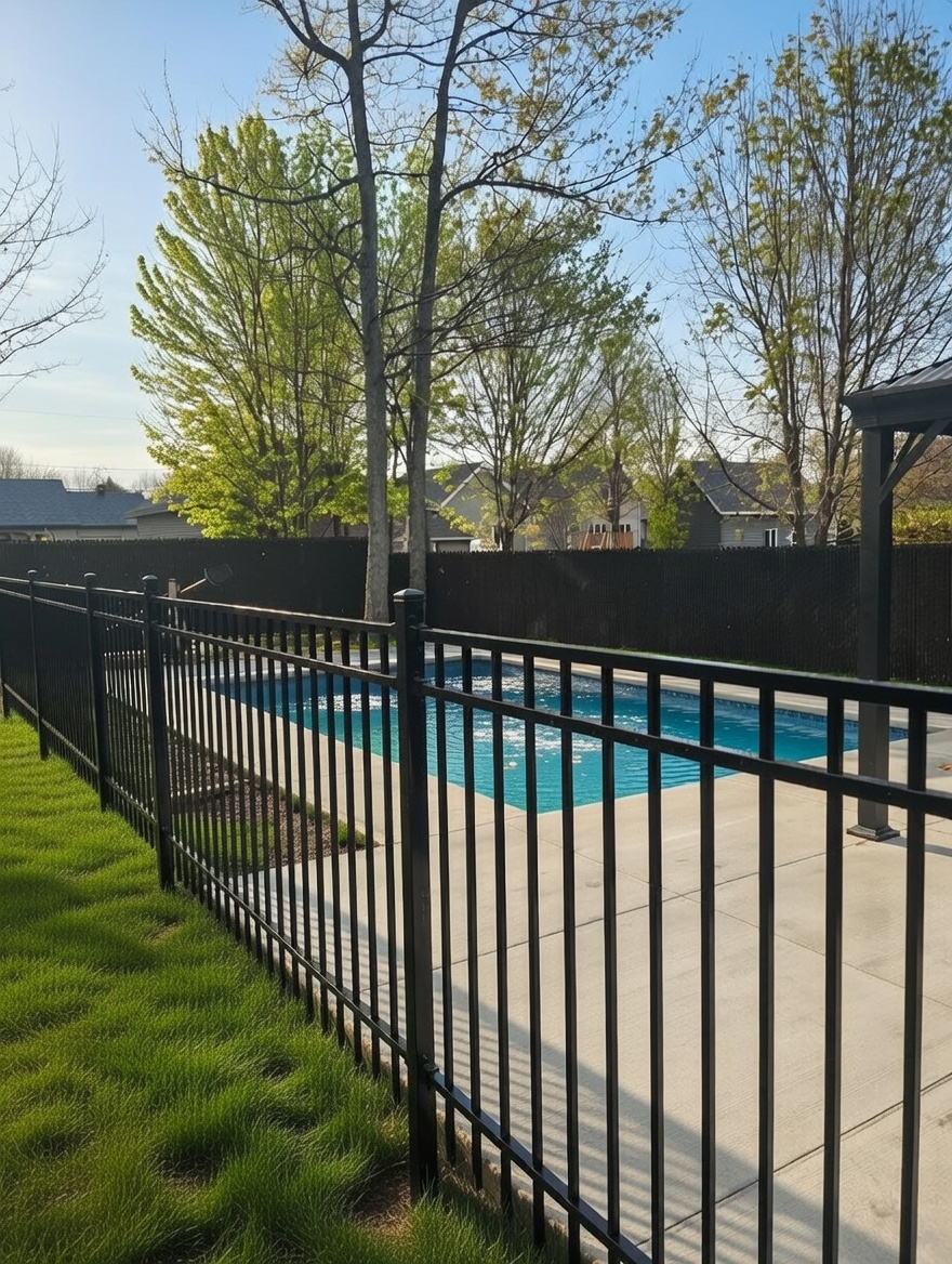 Clôture ornementale haut de gamme pour sécuriser une piscine résidentielle à Lévis